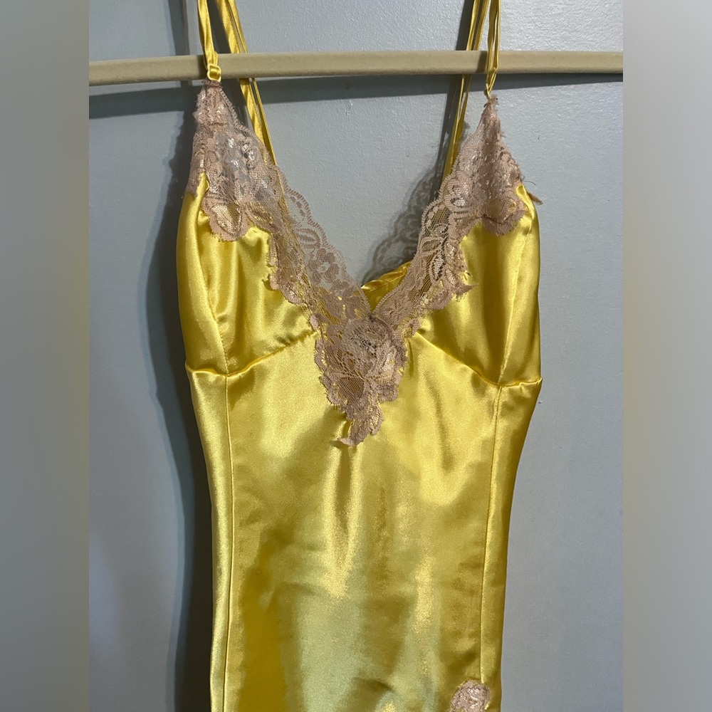 Fredricks of Hollywood Gold Mini Slip Dress